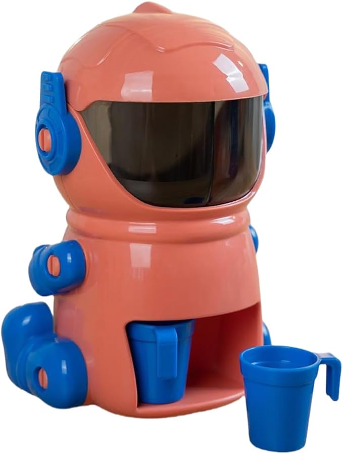 RMISODO Mini Water Dispenser for Kids, Cute Robot Shaped with Dual Drinking Spouts and Dual Water Tanks，Robot Water Machine Kids, Double Water Outlet Drinking Water Fountains Toys for Kids (red)