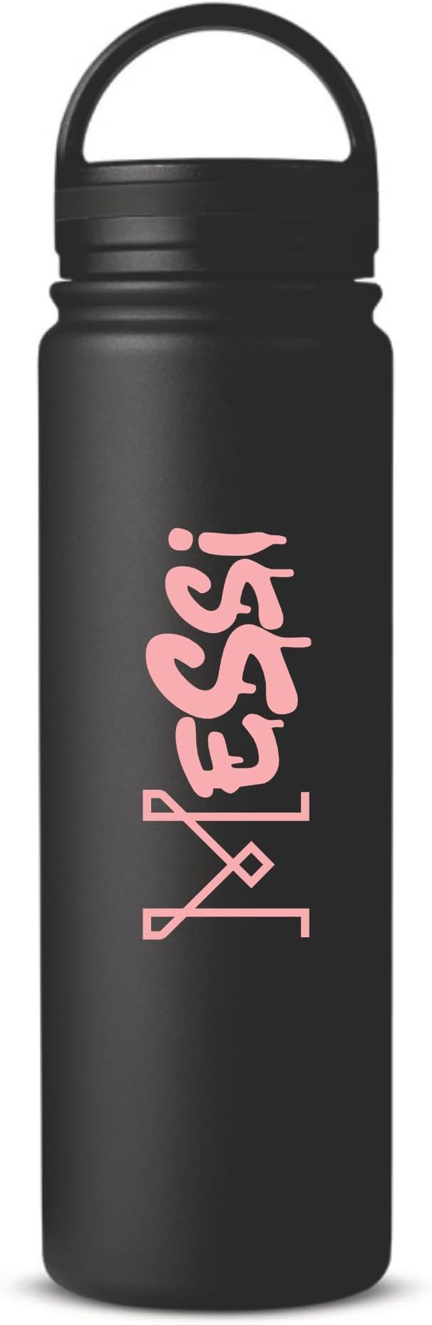 ALLNTRENDS Miami 10 Water Bottle Sport Miami Soccer Vacuum Bottle 24Oz (Black)