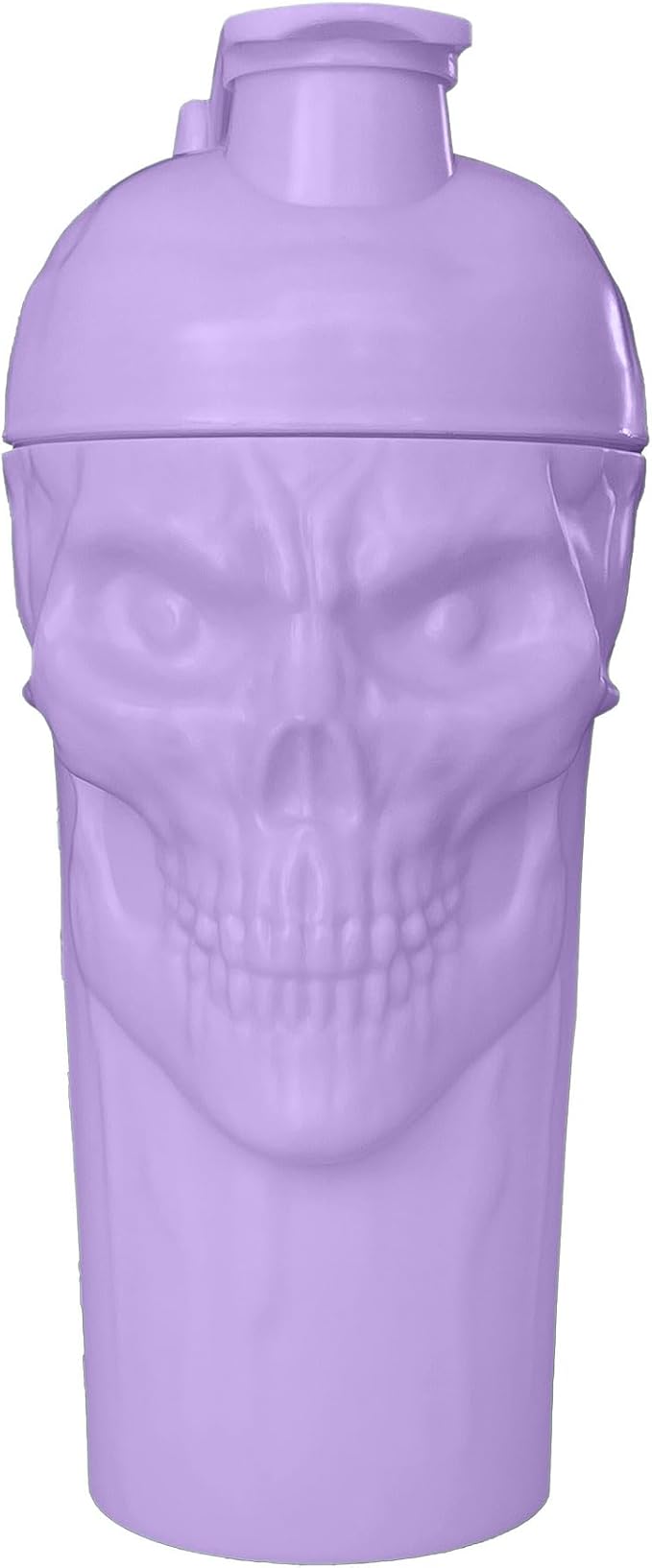 JNX SPORTS The Curse! Skull Shaker Bottle, 24-Ounce, Lavender Limited Edition, Supplement Mixer with Classic Loop Top