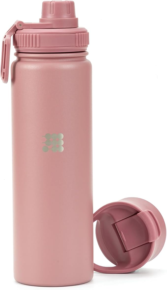 Cubitt Insulated Sports Hydro Water Bottle 24 oz, 2 Lids (Coffee Lid and Wide Mouth Twist Sports Lid), Stainless Steel, Double Walled. Cold for up to 24 hours, Hot for up to 12 hours Burgundy