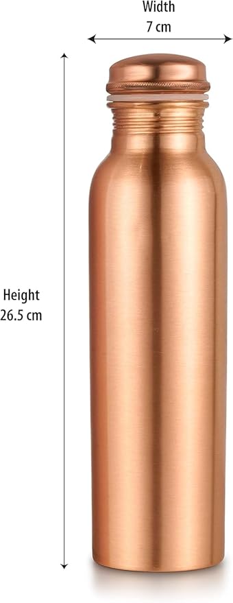 EcoLife Hydration Copper Bottle - Stay Refreshed with 900ml Capacity, 7X7X27 CM