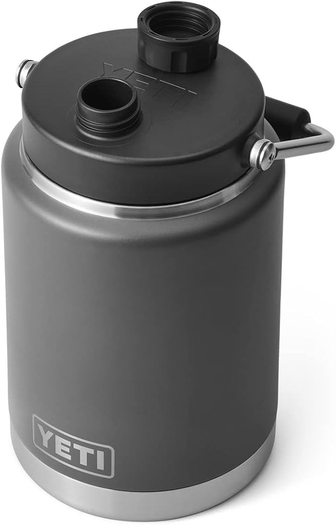 YETI Rambler Half Gallon Jug, Vacuum Insulated, Stainless Steel with MagCap, Charcoal