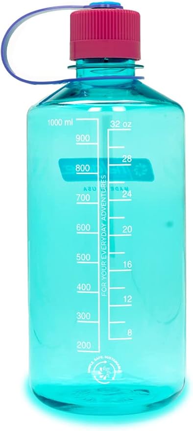 Nalgene Sustain Tritan BPA-Free Water Bottle Made with Material Derived from 50% Plastic Waste, 32 OZ, Narrow Mouth, Surfer