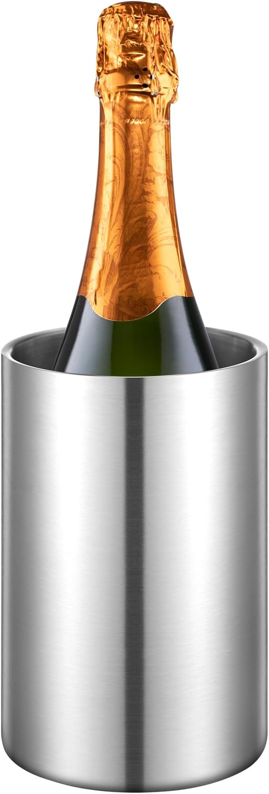 Wine Chiller Bucket Stainless Steel Wine Chiller Bottles for 750 ml Insulated Double Layer Bucket Wine Cooler Bucket to Keep Wine Cold for Wine Lovers Parties Bar (1 Pcs)
