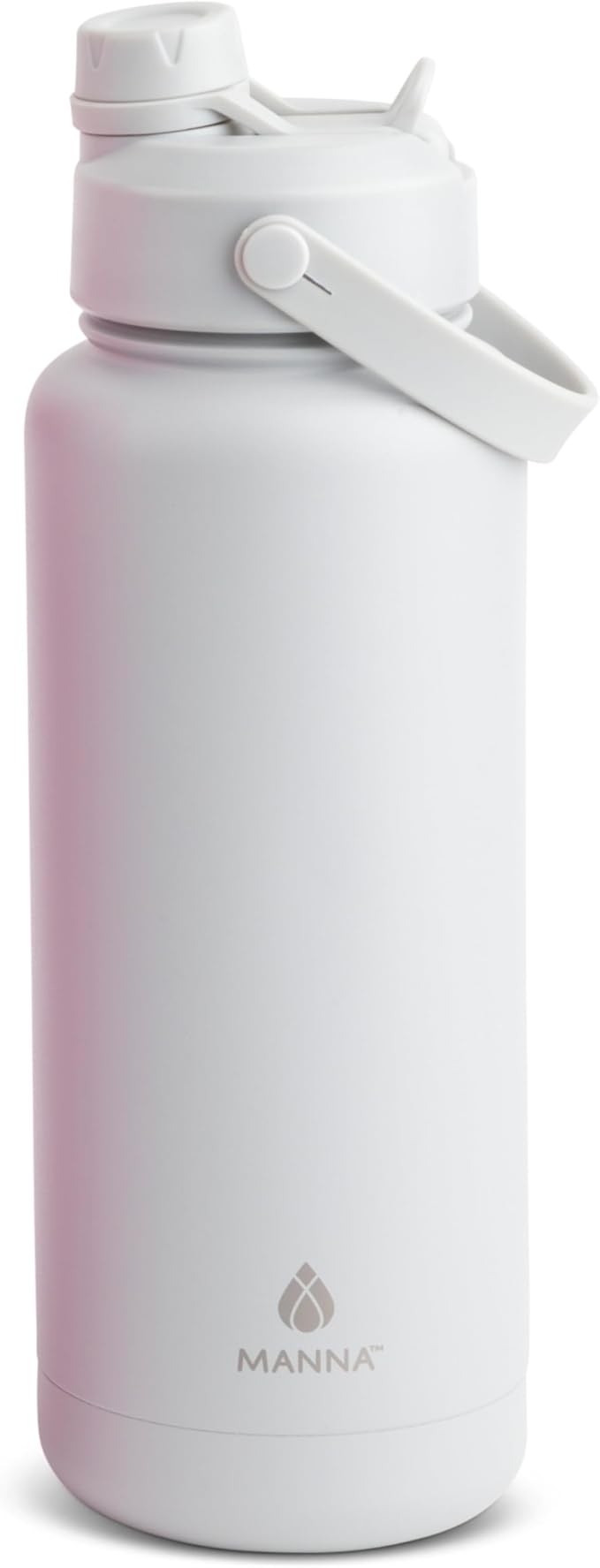 Manna Ranger Dual Insulated Stainless Steel Bottle - 40 Oz - Grey Powder Coat