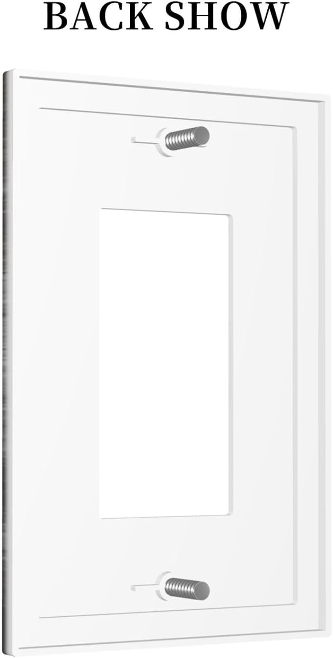 Rustic Deer Forest Vintage Wood Board 1 Gang Rocker Boho Light Switch Covers Decorative Country Unique Single Decora Outlet Wall Plate Faceplate Switchplate GFCI for Farmhouse Bedroom