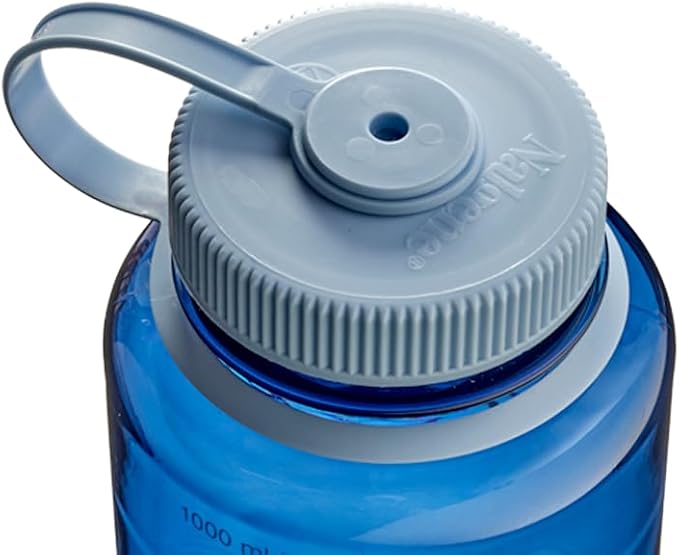 Nalgene Water Bottle - Lightweight Sustain Tritan BPA-Free Shatterproof Bottle for Backpacking, Hiking, Gym, 32 OZ, Wide Mouth, Indigo
