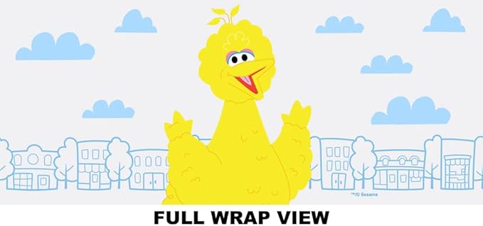 LOGOVISION Sesame Street Kids Tritan Plastic Water Bottle with Straw Lid and Handle, Reusable Tumbler for Toddlers, Unisex for Girls and Boys, 12oz, Big Bird