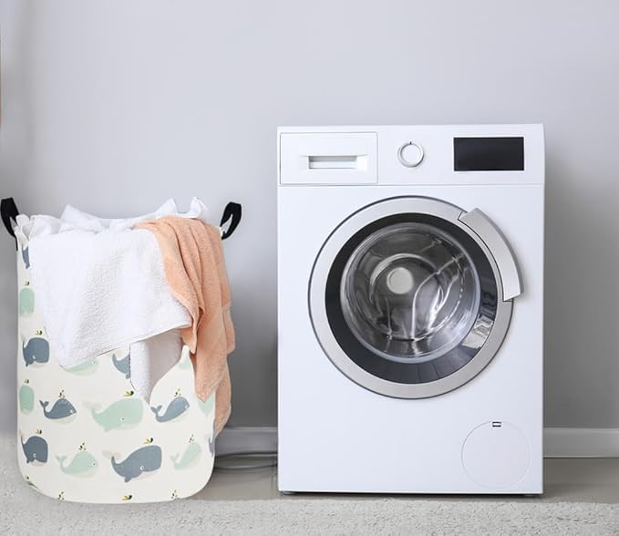 Kids Laundry Hamper,Whale Laundry Basket Collapsible Girls Storage Baskets for Home Decor,Office,Toy Organizer,(Whale)