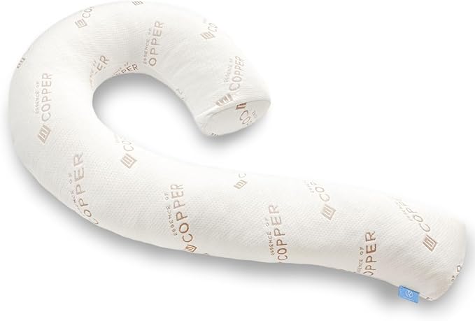 Body Pillow for Adults - Soft Long Bed Pillow Insert for Sleeping - Shredded Memory Foam and Removable Washable Cover - Swan Shaped Side Sleeper Pregnancy Pillow 49 Inch (Copper Color)