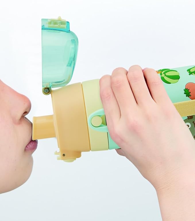 Skater SDPV5-A Children's Stainless Steel Water Bottle, Direct Drinking, 16.2 fl oz (480 ml), Totoro, Light Weight Type, For Girls, Cold Insulation, 3D Printed Waterbottle, Sports Bottle, Cute, Kids,