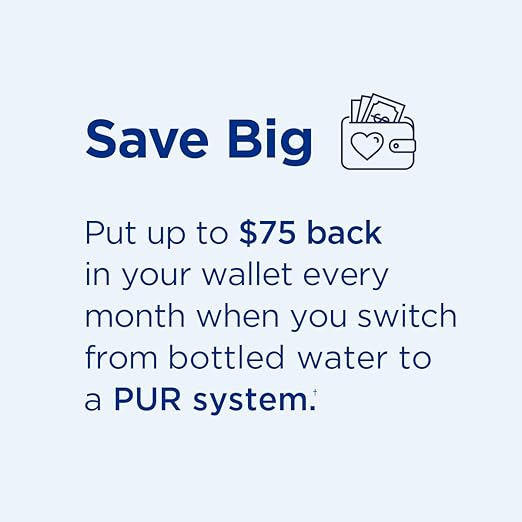 PUR 7-Cup Water Filter Pitcher with 1 Genuine PUR Filter, 3-in-1 Powerful Filtration, BPA Free, Dishwasher Safe, Smoke, PPT710BA