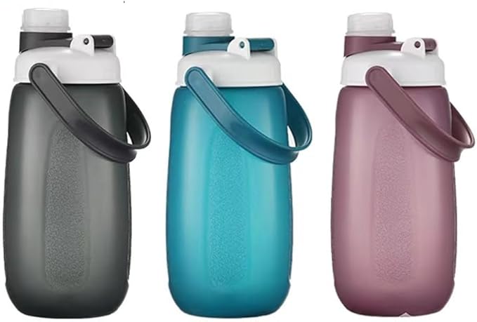 Sports Water Bottle, Water Bottles for Men, Plastic Water Bottle,BPA-Free,Leak-Proof, Large Water Bottle, Water Bottle for Gym and Outdoor, (Grey (33.5 OZ))