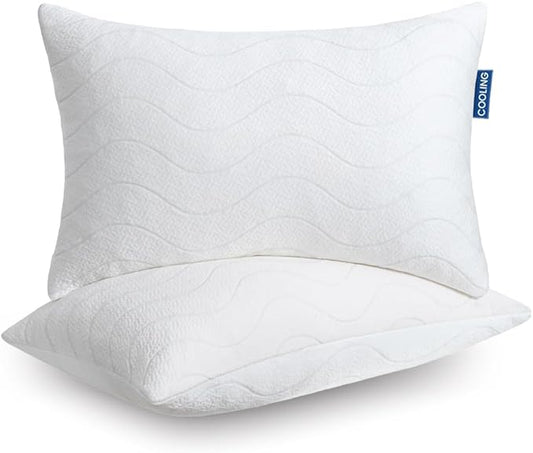 Memory Foam Pillows for Sleeping,Pillows King Size Set of 2 Adjustable Loft Bed Firm or Soft Pillows for Side, Back, Stomach, Hot Sleepers