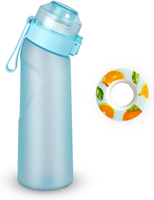Matt Finish Water Bottle With 1 Flavor Pod | Include Straw and Strap | Silicone Leak-Proof Ring BPA Free, Air Water Bottle