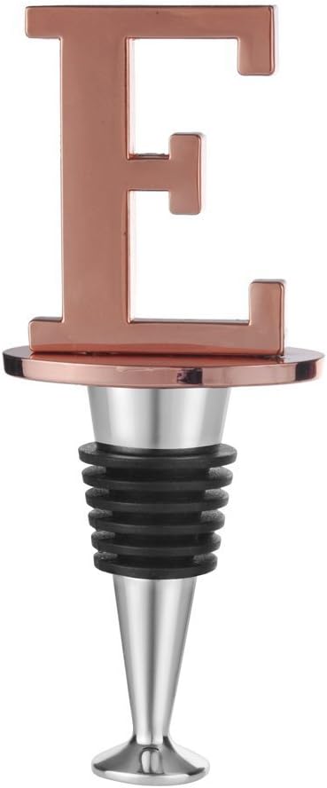 Miicol Wine Stopper, Prosecco Stopper, Wine Bottle Stopper, Personalised Champagne Stopper, Rose Gold Wine Accessories, Wine Lovers Gift, Monogram Gift, Letter E