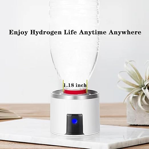 Hydrogen Water Bottle, 350ml 3000 ppb PEM SPE Technology Portable Hydrogen Water Ionizer Machine Essentials for Men Women, Rechargeable Hydrogen Water Generator for Home Office Travel