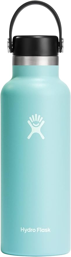 Hydro Flask Stainless Steel Standard Mouth Water Bottle with Flex Cap and Double-Wall Vacuum Insulation