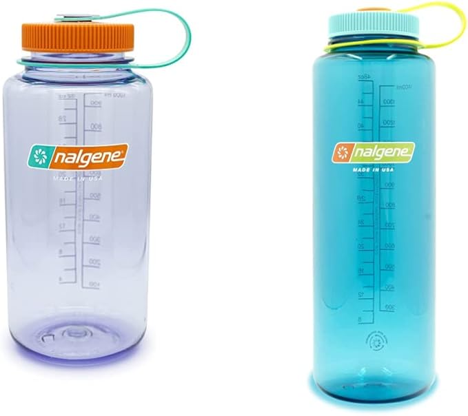 Nalgene Sustain Tritan BPA-Free Water Bottle Made with Material Derived from 50% Plastic Waste, 32 OZ, Wide Mouth
