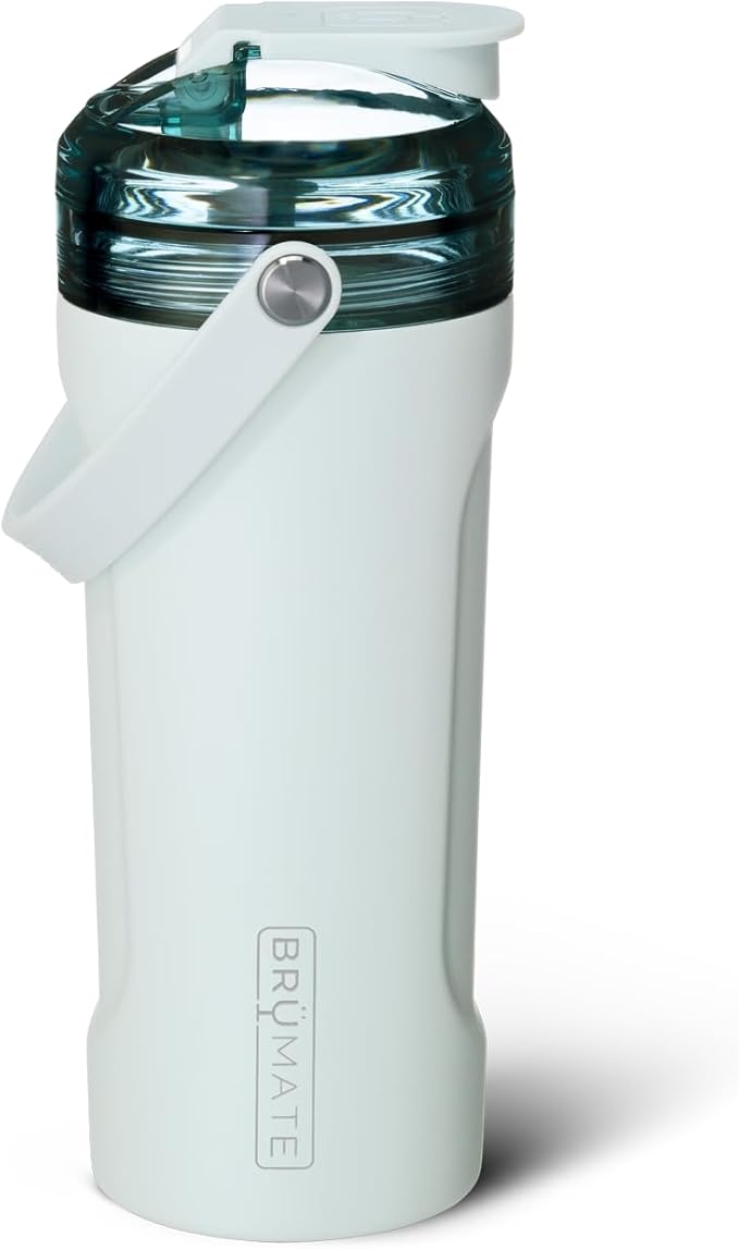 BrüMate MultiShaker Blender Shaker Bottle | 100% Leakproof Insulated Stainless Steel The Perfect Shaker Cup, Protein Shaker Bottle, and Pre Workout Bottle for the Gym | 26oz (Blue Agave)