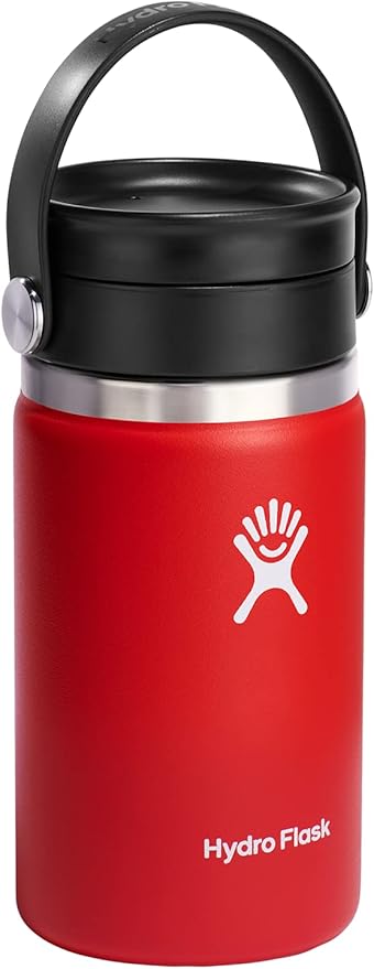 Hydro Flask Stainless Steel Wide Mouth Bottle with Flex Sip Lid and Double-Wall Vacuum Insulation for Coffee, Tea and Drinks