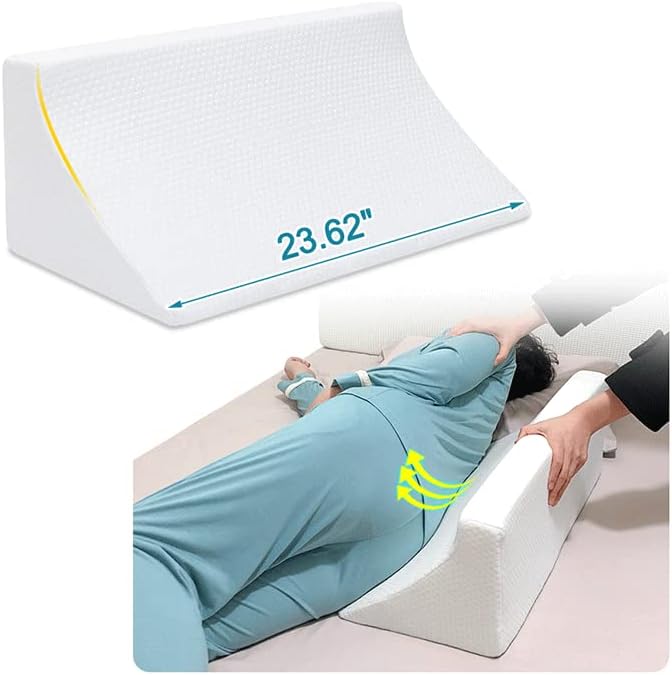 Medical Wedge for Bed Positioning Triangle Pillow for Back Support Bedsore Pressure Relief Wedges Side Sleeper Body Positioners Orthopedic Incline Pillow Bedridden Elderly Patient Ankle Bolster