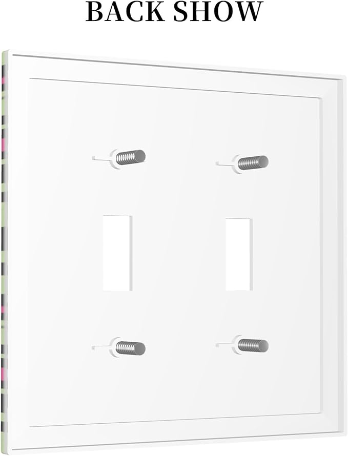 Colorful Leopard Double Toggle Light Switch Covers 2 Gang Wall Plate Dual Decorative Switchplate Electrical Faceplate for Bathroom Country Kitchen Bedroom Decor, 4.9" x 5"