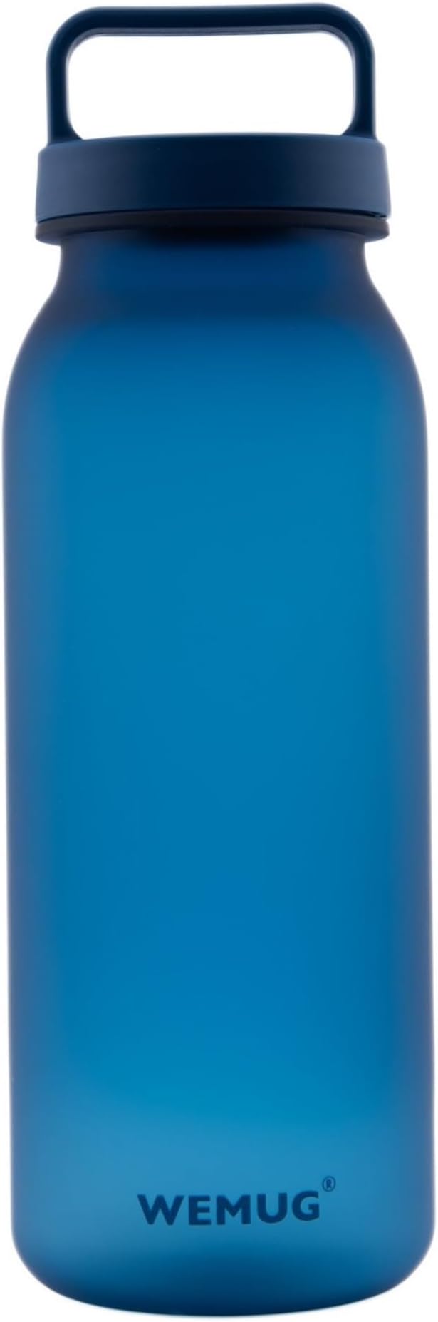 WEMUG Waterbottle 21 oz Easy Carry Handle, Modern Simple Design, BPA-Free, Leak Proof, Durable Plastic, Ultra Light, Handled (blue)
