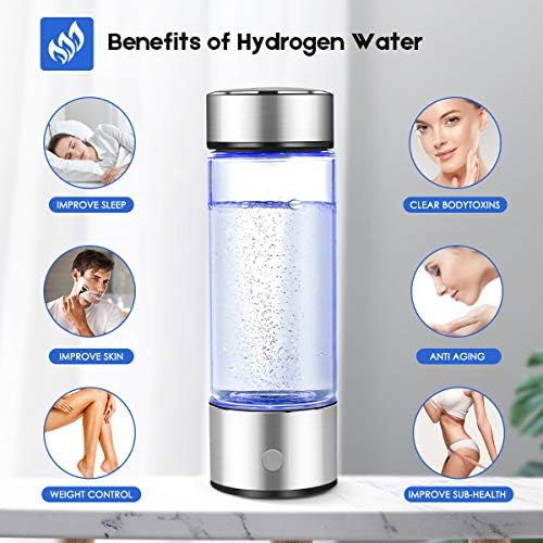 Hydropures Generator Hydrogen Water, Portable Hydrogen Water Ionizer Machine, 3Min Quick, Rechargeable, Hydrogen Rich Water Bottle Health,Suitable for Office, Travel,Exercise