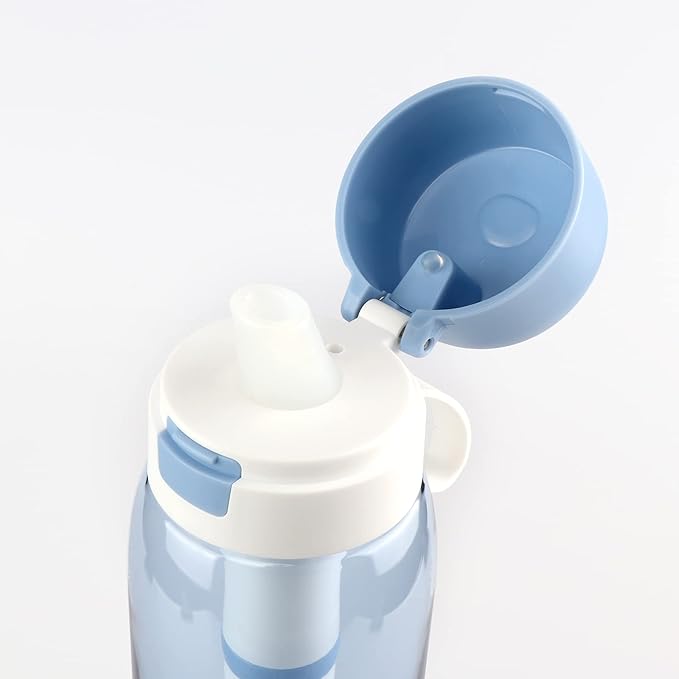 CoolWAY Filter Water Bottle with Ahlstrom Nanofiber Filter,BPA-Free Tritan Plastic,Portable Water Bottle for Camping,Hiking, Backpacking,Travel, Adventure and Emergency,Replaceable Filter (26OZ,BLUE)