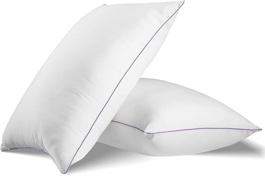 JOLLYVOGUE Pillows King Size Set of 2, Bed Pillows Set of 2, Cooling and Supportive Pillows with Super Soft Down Alternative Fill, Luxury Fluffy Hotel Quality for Side, Back, and Stomach Sleepers