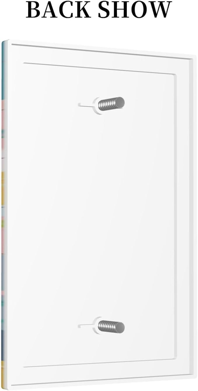 Mid Century Modern Atomic Cute Cats 1 Gang Light Switch Covers No Device Wall Plate Decorative Blank Switchplate Electrical Faceplate for Kidroom Nursery Bedroom Boyroom Decor