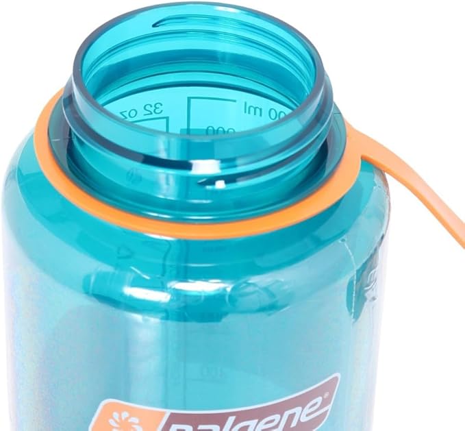 Nalgene Sustain Tritan BPA-Free Water Bottle Made with Material Derived From 50% Plastic Waste, 32 OZ, Wide Mouth, Teal