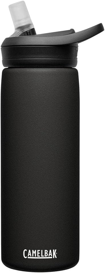 CamelBak eddy+ Water Bottle with Straw 20oz - Insulated Stainless Steel, Black