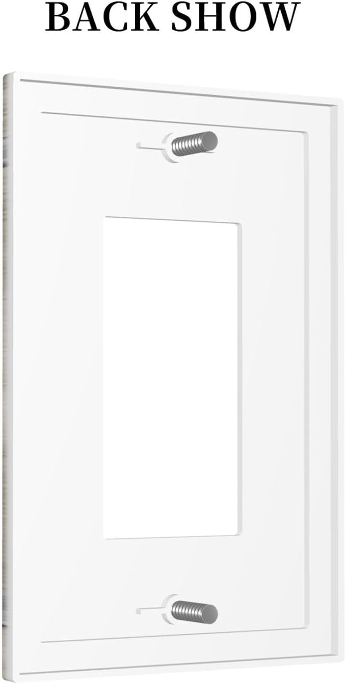 Rustic Western Wood Barn Door Horseshoe Iron Star 1 Gang Rocker Light Switch Covers Single Decora Outlet Wall Plate Decorative Switchplate Faceplate GFCI for Farmhouse Country Bedroom Decor