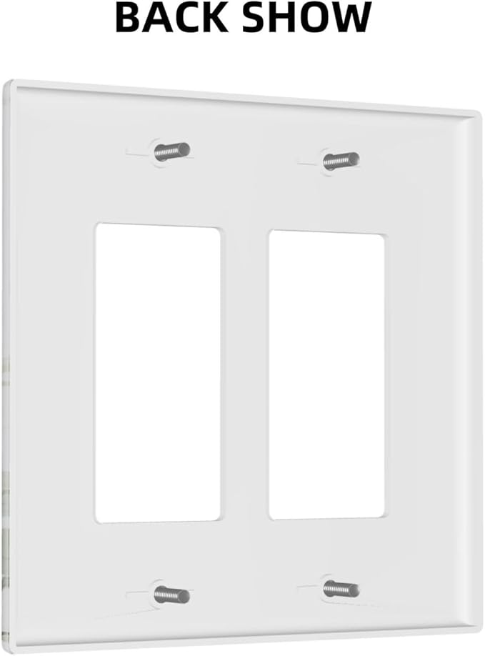 Green Eucalyptus Rustic Botanical Plant Leaves 2 Gang Rocker Decora Boho Light Switch Covers Decorative Dual Outlet Covers Wall Plate Electrical Faceplate Switchplate GFCI for Country Bedroom