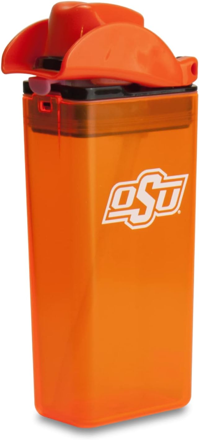 Reusable Water Bottle | Officially Licensed NCAA Sports Bottle | BPA Free | Dishwasher Safe | Pistol Pete Mascot | 12 oz Drink in the Box - Oklahoma State University