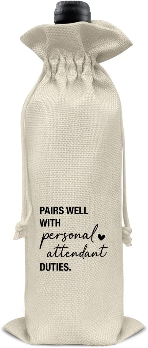 Personal Attendant Wine Bag Officiant Personal Attendant Proposal Gifts Wine Gift Bag for Brides Assistant Bridesmaid Bridesmaids Wedding Bridal Shower Party