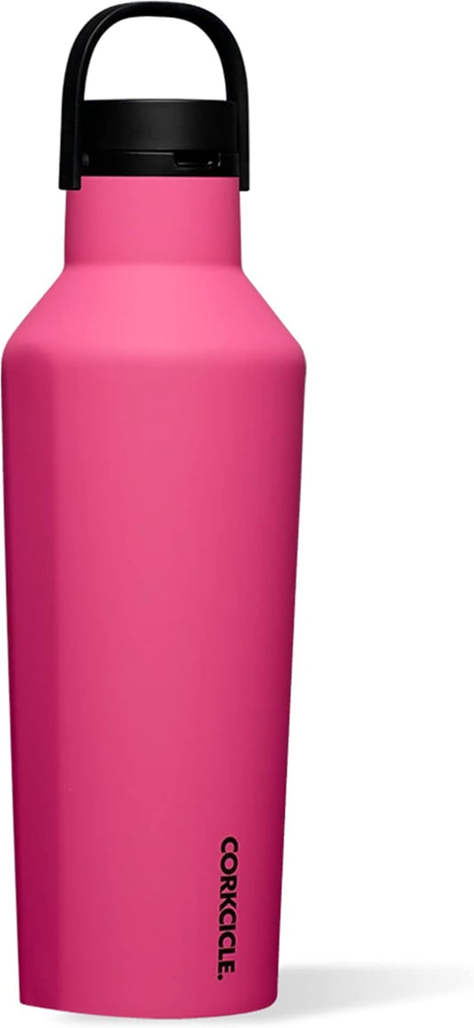 Corkcicle Sport Canteen Insulated Tumbler, Dragonfruit, 32 oz – Reusable Water Bottle Keeps Beverages Cold for 25 Hours & Hot 12 Hours – Cupholder Friendly Tumbler with Screw-On Cap