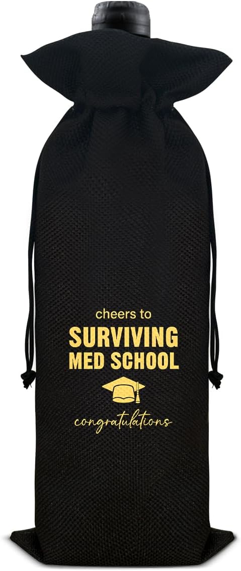 Graduation Wine Bag Med School Graduation Wine Bag Gift for Him Her Med School Student Graduates College Grad