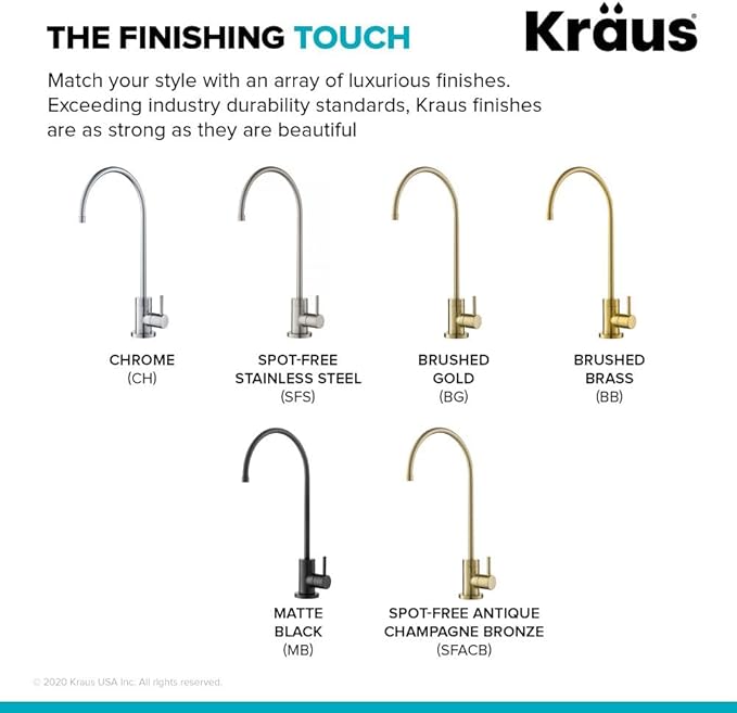 KRAUS Purita 100% Lead-Free Kitchen Water Filter Faucet in Spot Free Stainless Steel, FF-100SFS