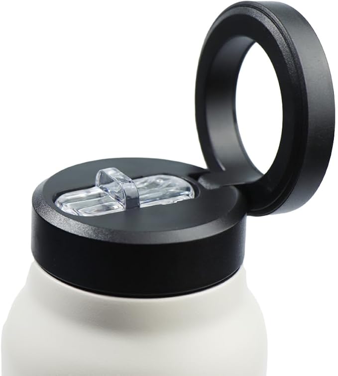 Insulated water bottle with magnetic mobile phone holder, stainless steel water bottle, with invisible magnetic stickers, suitable for various types of mobile phones, multi-angle rotation