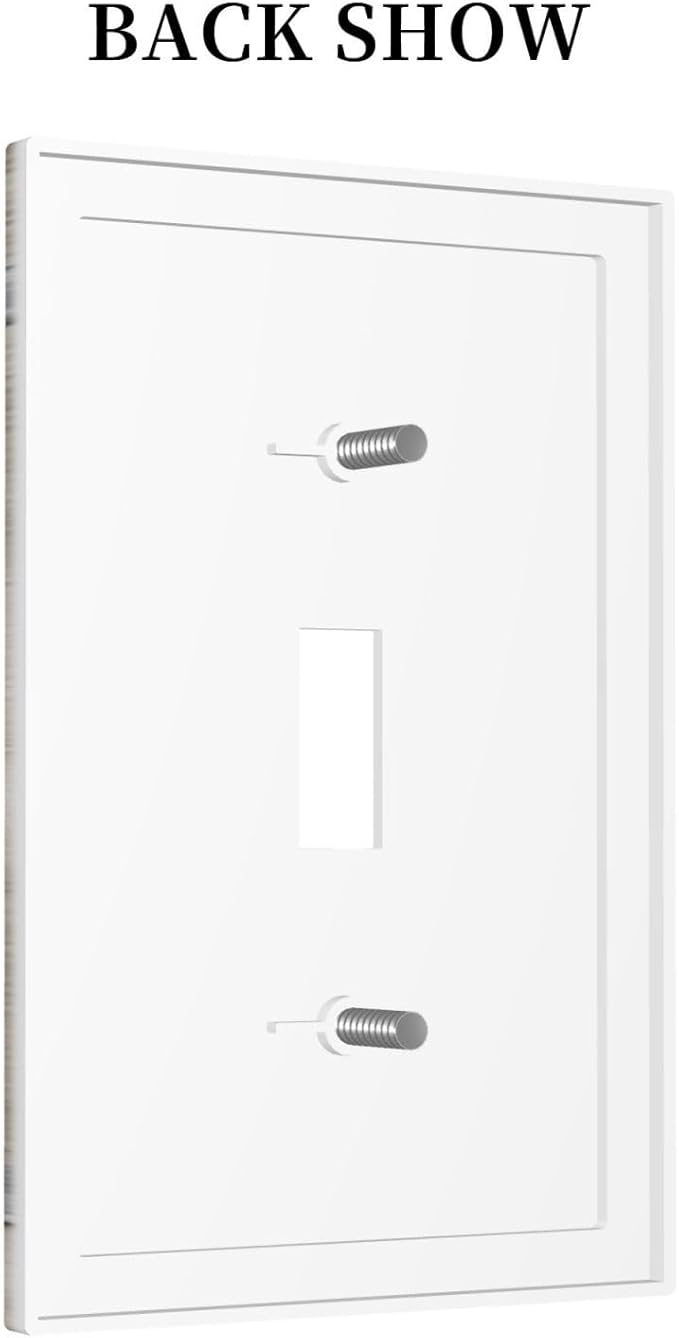 Rustic Western Wood Barn Door Horseshoe Iron Star 1 Gang Light Switch Covers Single Toggle Wall Plate Decorative Switchcover Electrical Switchplate for Farmhouse Country Bedroom Decor