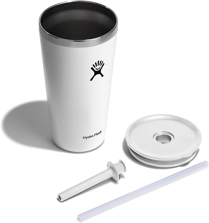 Hydro Flask Travel Tumbler Stainless Steel Vacuum Insulated Tumbler with Lid and Straw for Cold Water and Drinks for Sports, School, Work, Car, Travel, Weekends