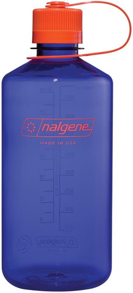 Nalgene Sustain Tritan BPA-Free Water Bottle Made with Material Derived from 50% Plastic Waste, 32 OZ, Narrow Mouth, Periwinkle