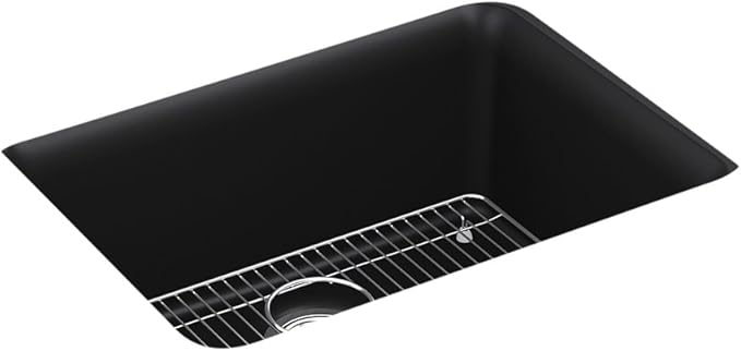 KOHLER K-28001-CM1 Cairn Sink, 24 in, Matte Black