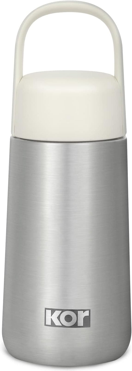 KOR Melrose 12oz Double Wall Insulated Water Bottle - Keeps Beverages Hot for 12hrs, Cold for 24hrs - Stainless Steel Design - Contoured Perfect Spout for Drinking