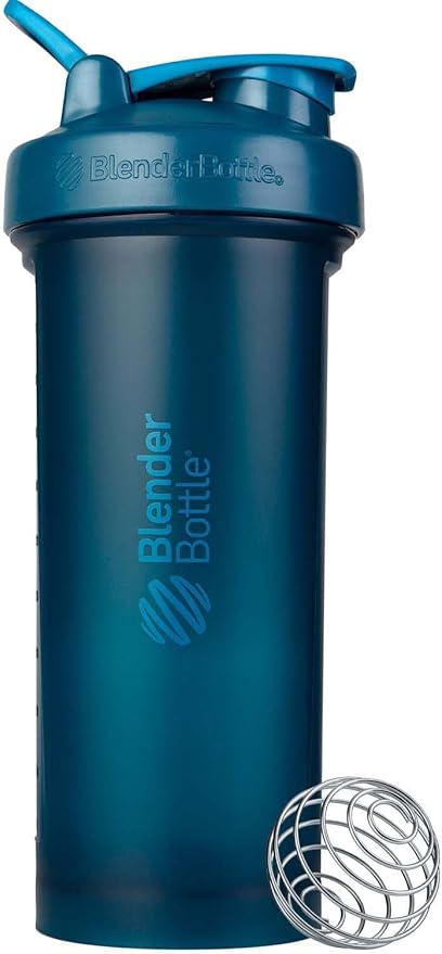 BlenderBottle Classic V2 Shaker Bottle Perfect for Protein Shakes and Pre Workout, 45-Ounce, Ocean Blue
