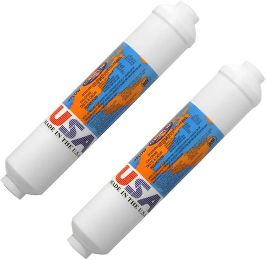 IPW Industries Inc-Omnipure - (K2533-JJ) - 10" x 2" T40 GAC Coconut Carbon Inline Filter 2 Pack