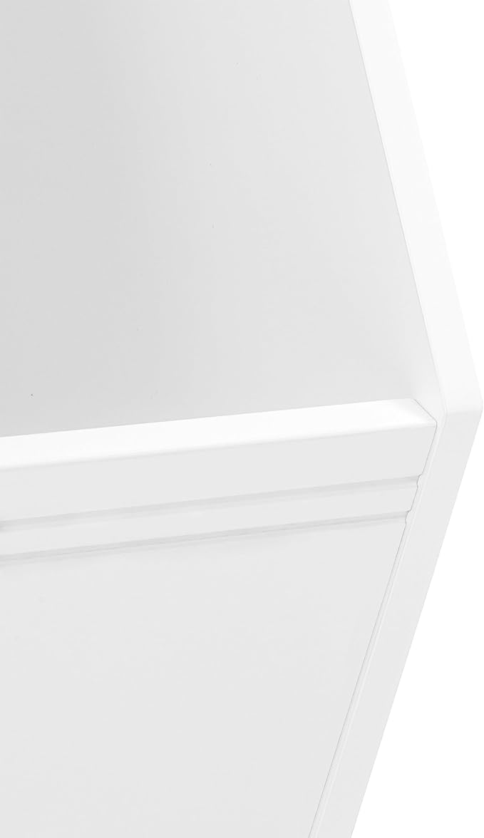 UTEX Toy Storage Organizer for Kids, Stackable Toy Storage Cabinet, Wooden Cubby Toy Organizer, White Toy Shelf for Playroom, Bedroom, Living room, Nursery, 1 Cubby